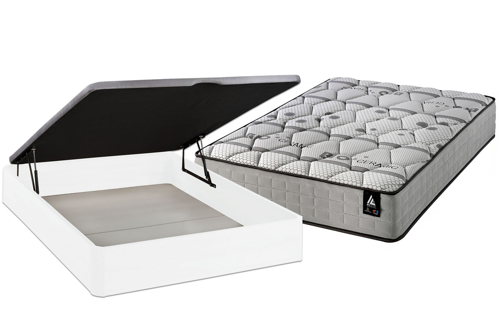 Pack canapé abatible Blanco y Colchón Bio Memory 135x190