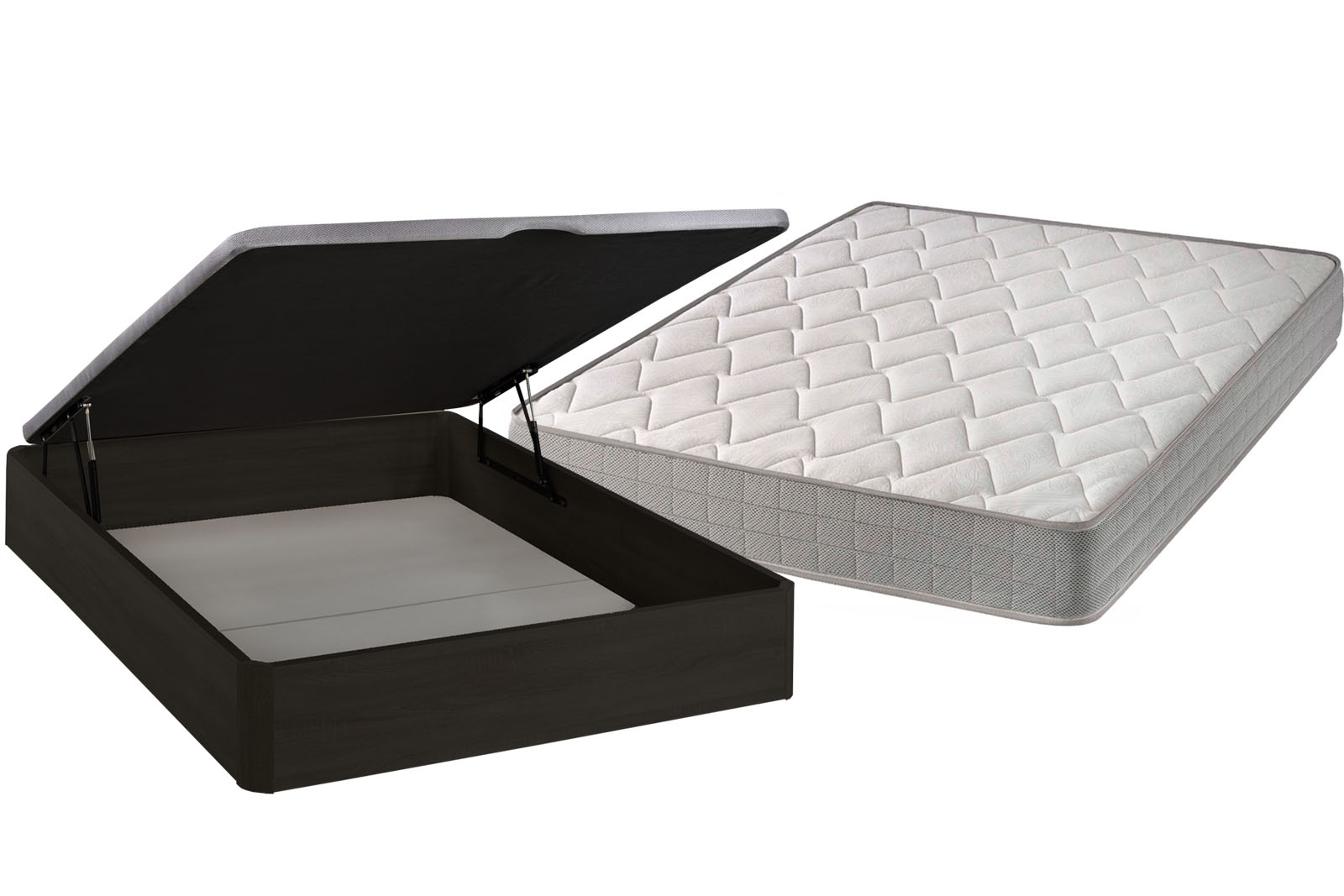 Pack canapé abatible Wengué y Colchón Visco Aloe 90x190